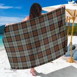 Scottish MacLeod of Harris Weathered Tartan Sarong / 44*66 Inch