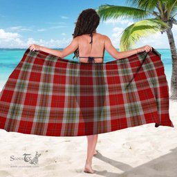 Scottish MacLean of Duart Dress Red Tartan Sarong / 44*66 Inch
