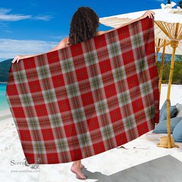 Scottish MacLean of Duart Dress Red Tartan Sarong / 44*66 Inch