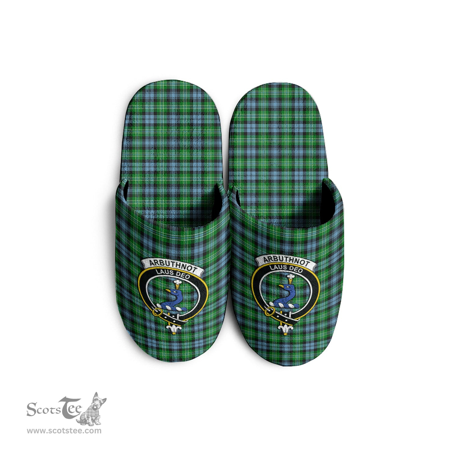 Scottish Arbuthnot Ancient Clan Family Crest Tartan House Slippers