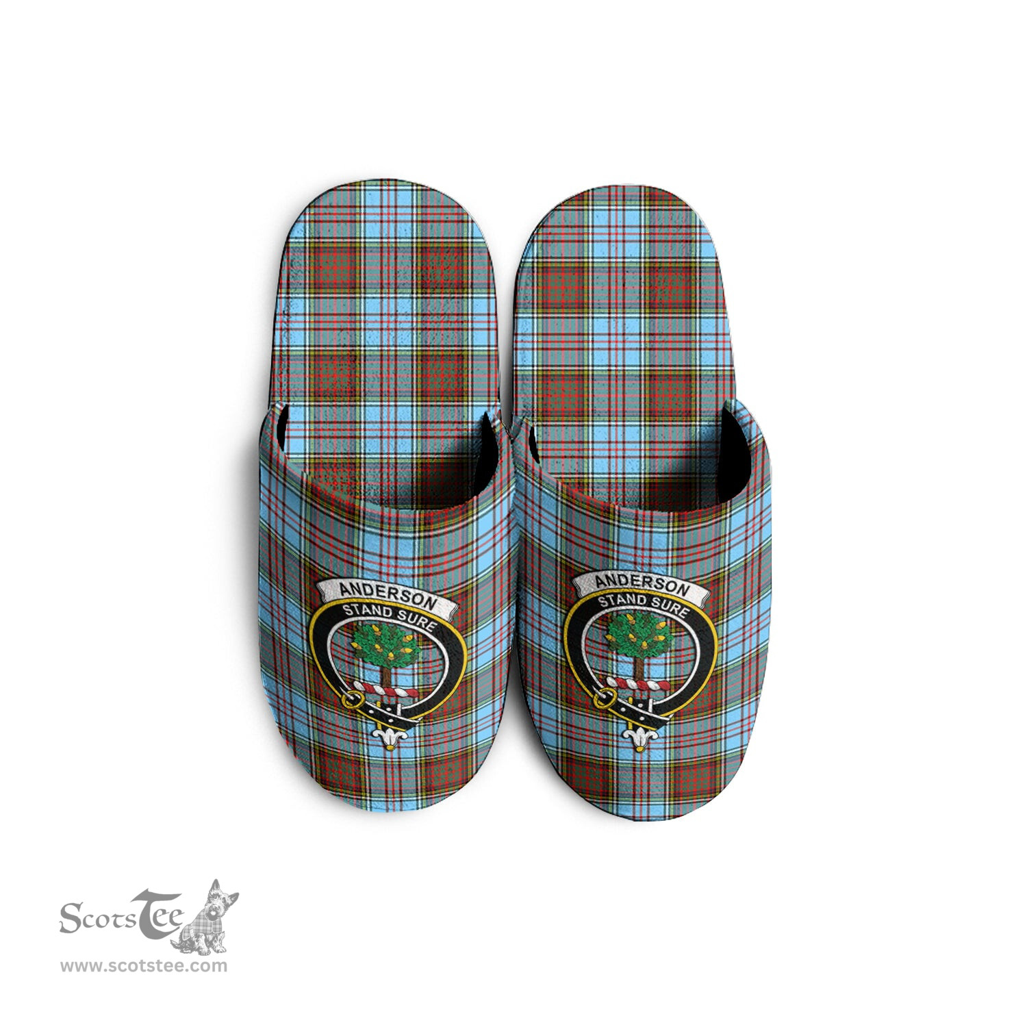 Scottish Anderson Ancient Clan Family Crest Tartan House Slippers