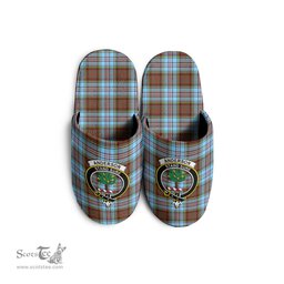 Scottish Anderson Ancient Clan Family Crest Tartan House Slippers
