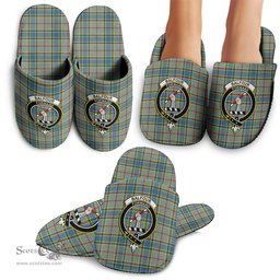Scottish Balfour Blue Clan Family Crest Tartan House Slippers