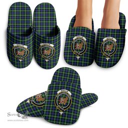 Scottish Baillie Modern Clan Family Crest Tartan House Slippers