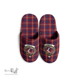 Scottish Ainslie Clan Family Crest Tartan House Slippers