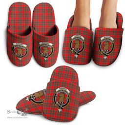 Scottish Binning Clan Family Crest Tartan House Slippers