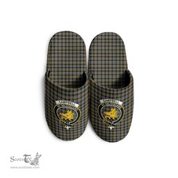Scottish Campbell Argyll Weathered Clan Family Crest Tartan House Slippers
