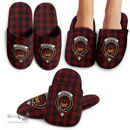 Scottish Cameron Black and Red Clan Family Crest Tartan House Slippers