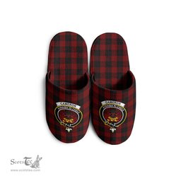 Scottish Cameron Black and Red Clan Family Crest Tartan House Slippers