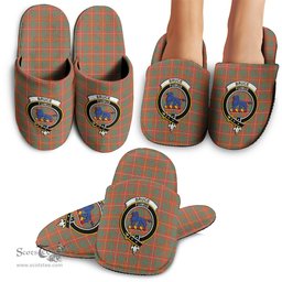 Scottish Bruce Ancient Clan Family Crest Tartan House Slippers