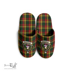 Scottish Buchanan Clan Family Crest Tartan House Slippers