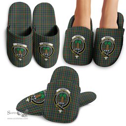 Scottish Bisset Clan Family Crest Tartan House Slippers