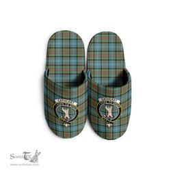 Scottish Cathcart Clan Family Crest Tartan House Slippers