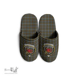 Scottish Farquharson Weathered Clan Family Crest Tartan House Slippers