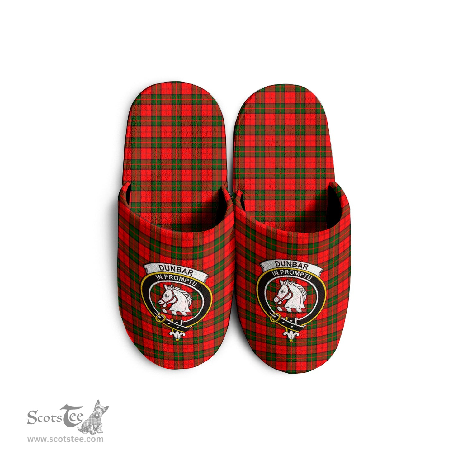 Scottish Dunbar Modern Clan Family Crest Tartan House Slippers