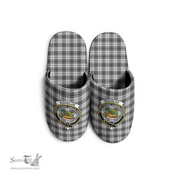 Scottish Douglas Grey Modern Clan Family Crest Tartan House Slippers