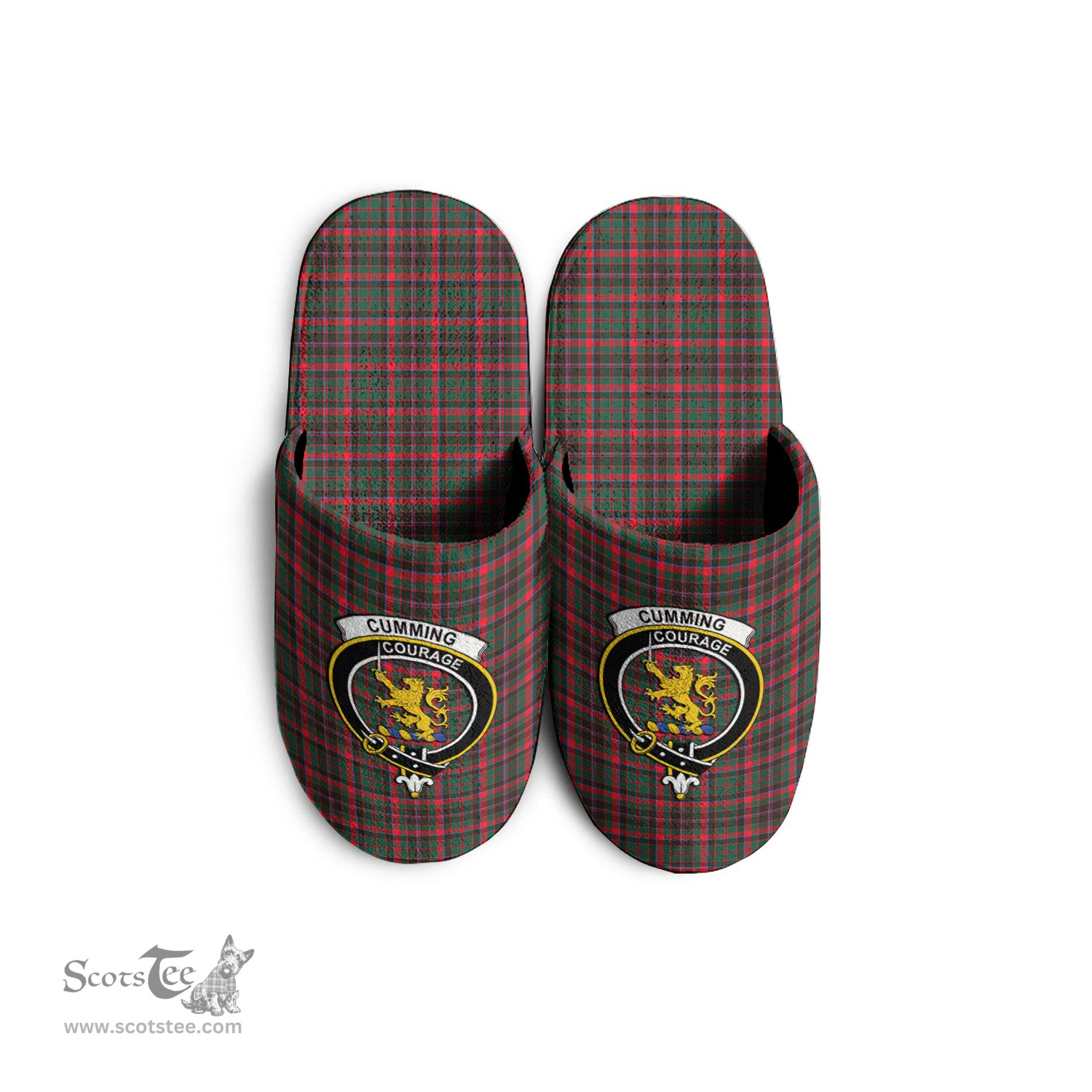 Scottish Cumming Hunting Modern Clan Family Crest Tartan House Slippers