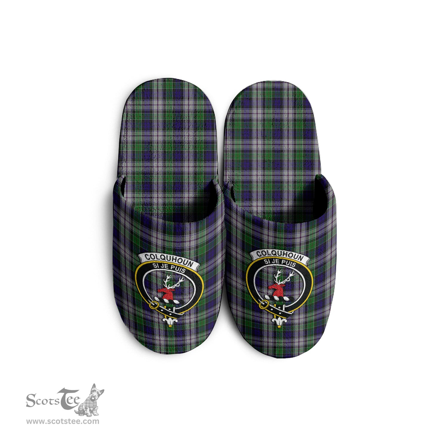 Scottish Colquhoun Dress Clan Family Crest Tartan House Slippers