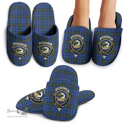 Scottish Edmonstone Clan Family Crest Tartan House Slippers