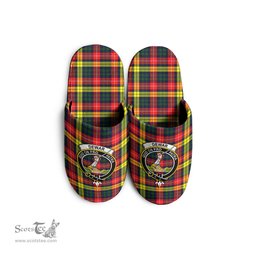 Scottish Dewar Clan Family Crest Tartan House Slippers