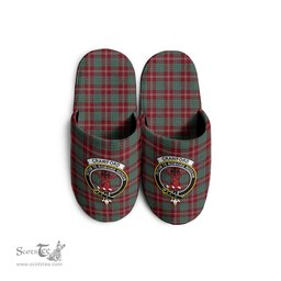 Scottish Crawford Modern Clan Family Crest Tartan House Slippers