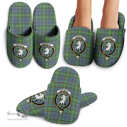 Scottish Colville Clan Family Crest Tartan House Slippers