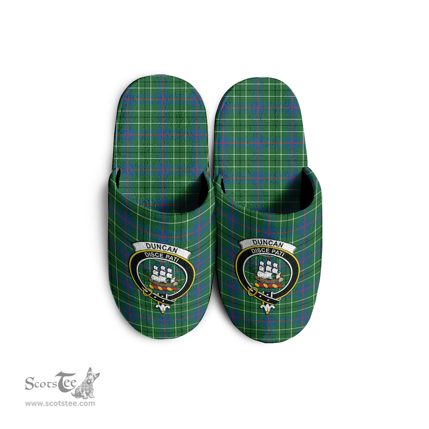 Scottish Duncan Ancient Clan Family Crest Tartan House Slippers