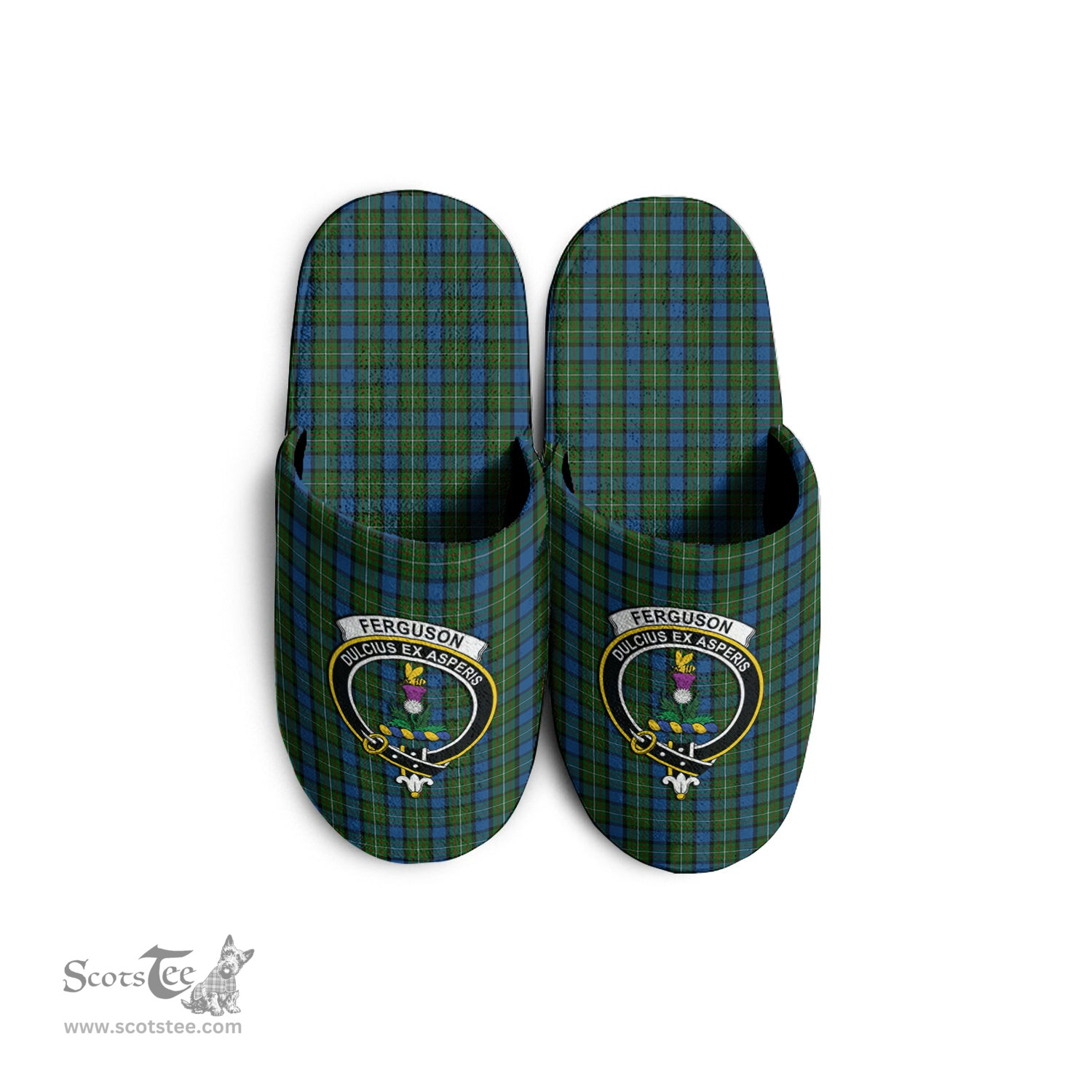 Scottish Ferguson of Atholl Clan Family Crest Tartan House Slippers