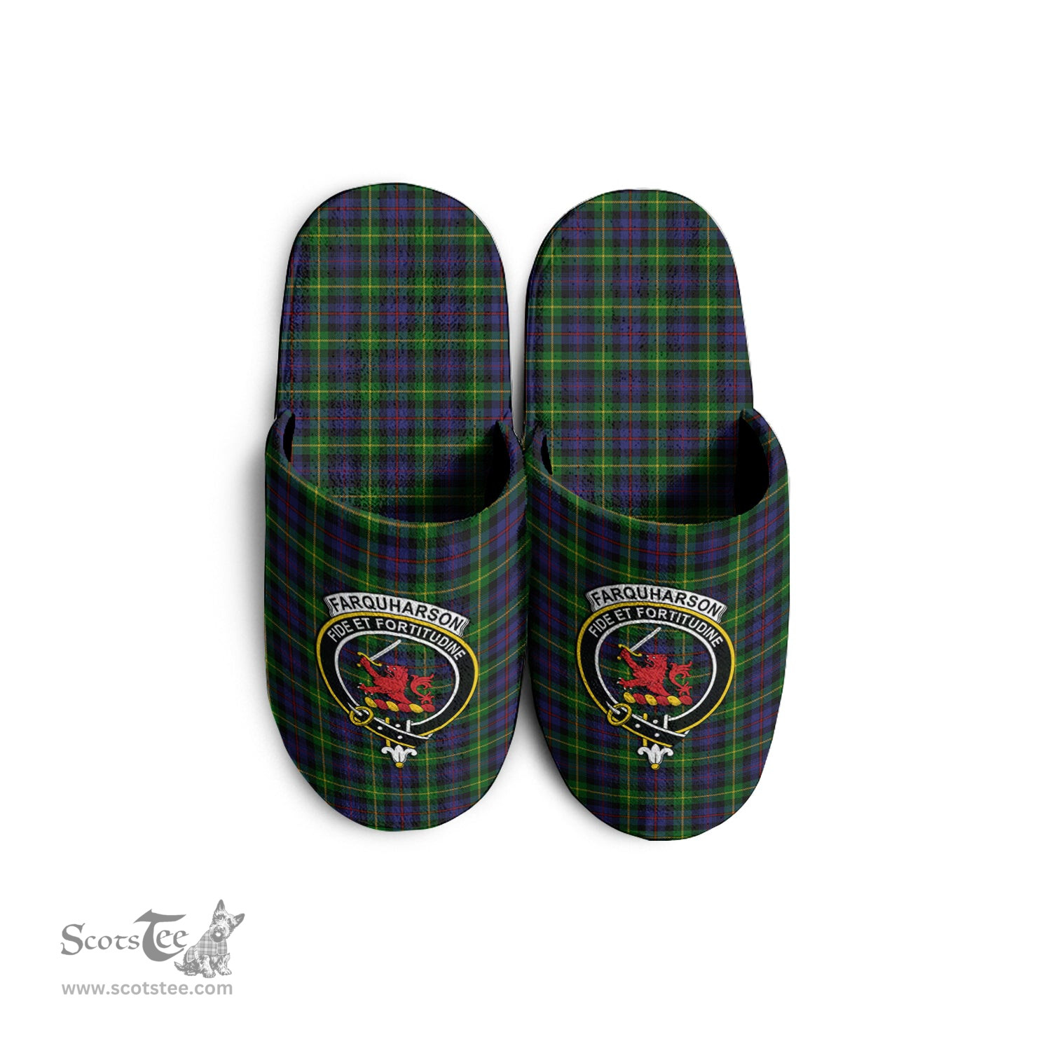 Scottish Farquharson Clan Family Crest Tartan House Slippers