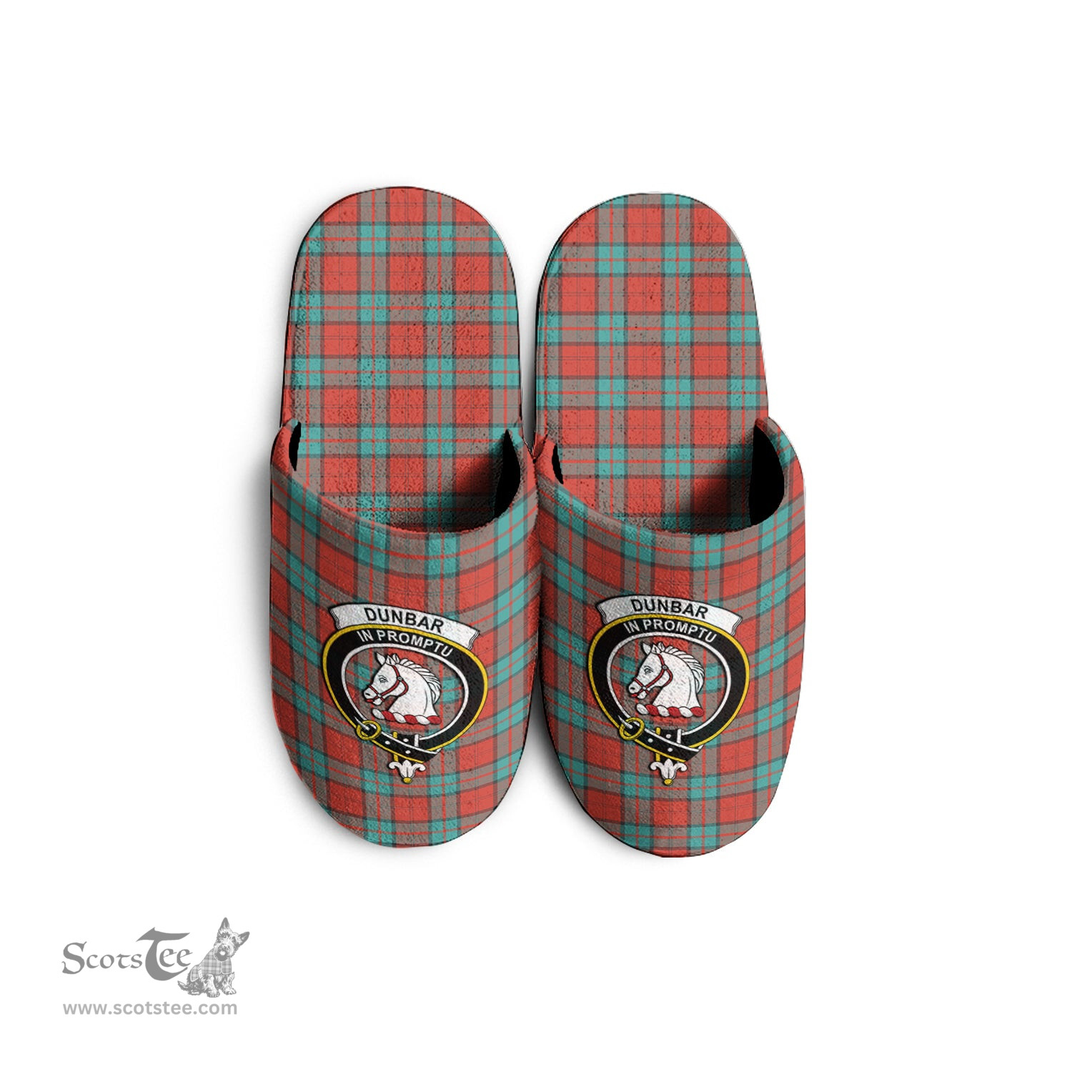 Scottish Dunbar Ancient Clan Family Crest Tartan House Slippers