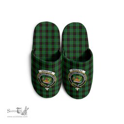Scottish Douglas Black Clan Family Crest Tartan House Slippers