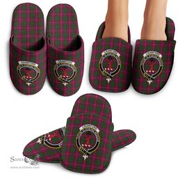Scottish Crawford Clan Family Crest Tartan House Slippers