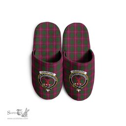Scottish Crawford Clan Family Crest Tartan House Slippers