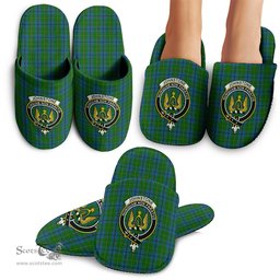 Scottish Johnstone-Johnston Clan Family Crest Tartan House Slippers