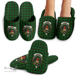Scottish Lundin Clan Family Crest Tartan House Slippers