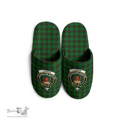 Scottish Lundin Clan Family Crest Tartan House Slippers