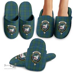 Scottish Lockhart Clan Family Crest Tartan House Slippers