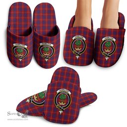 Scottish Hamilton Clan Family Crest Tartan House Slippers