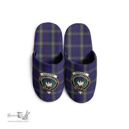 Scottish Kinnaird Clan Family Crest Tartan House Slippers