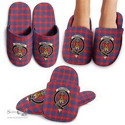 Scottish Galloway Red Clan Family Crest Tartan House Slippers
