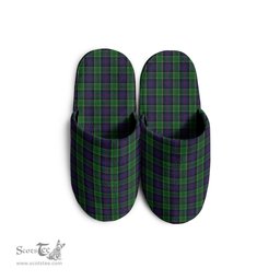 Scottish Leslie Hunting Clan Tartan House Slippers