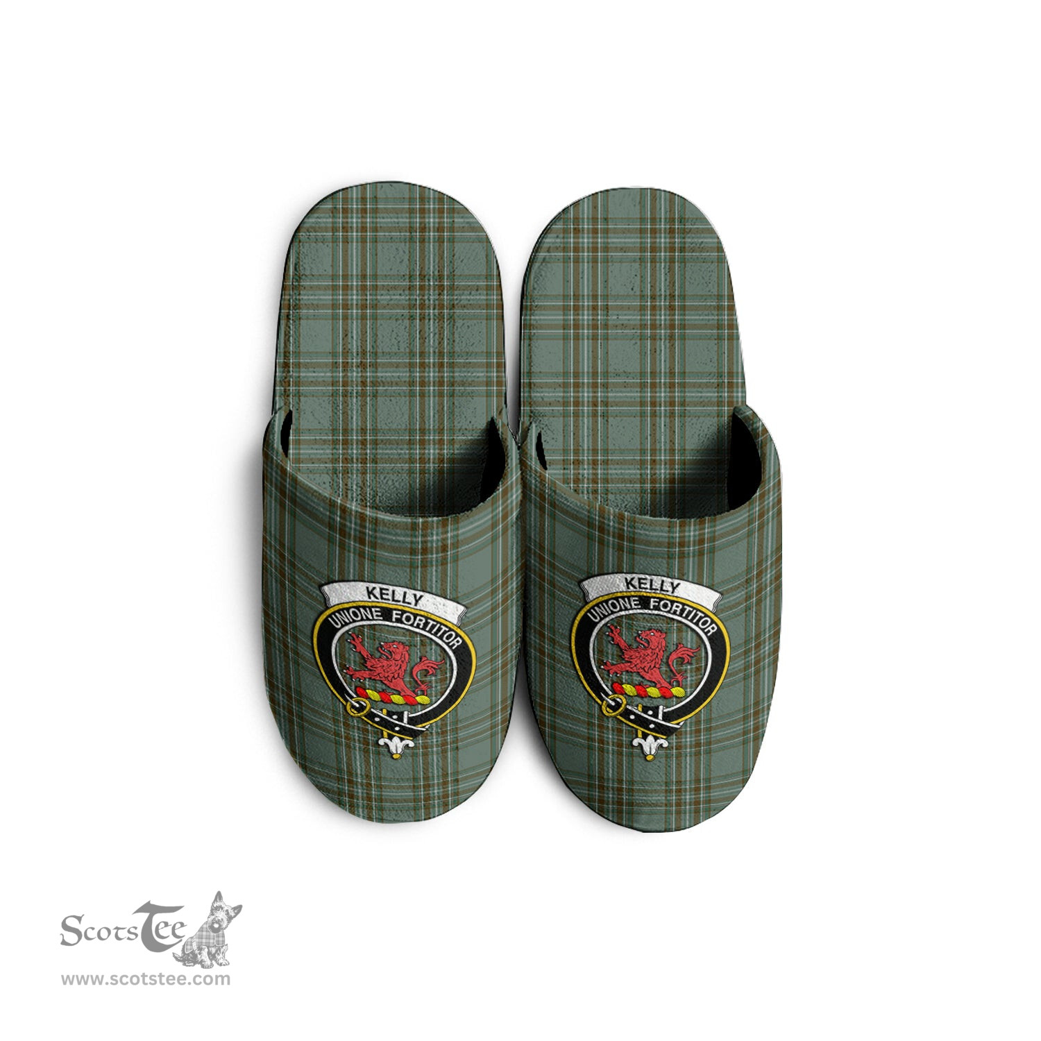 Scottish Kelly Dress Clan Family Crest Tartan House Slippers
