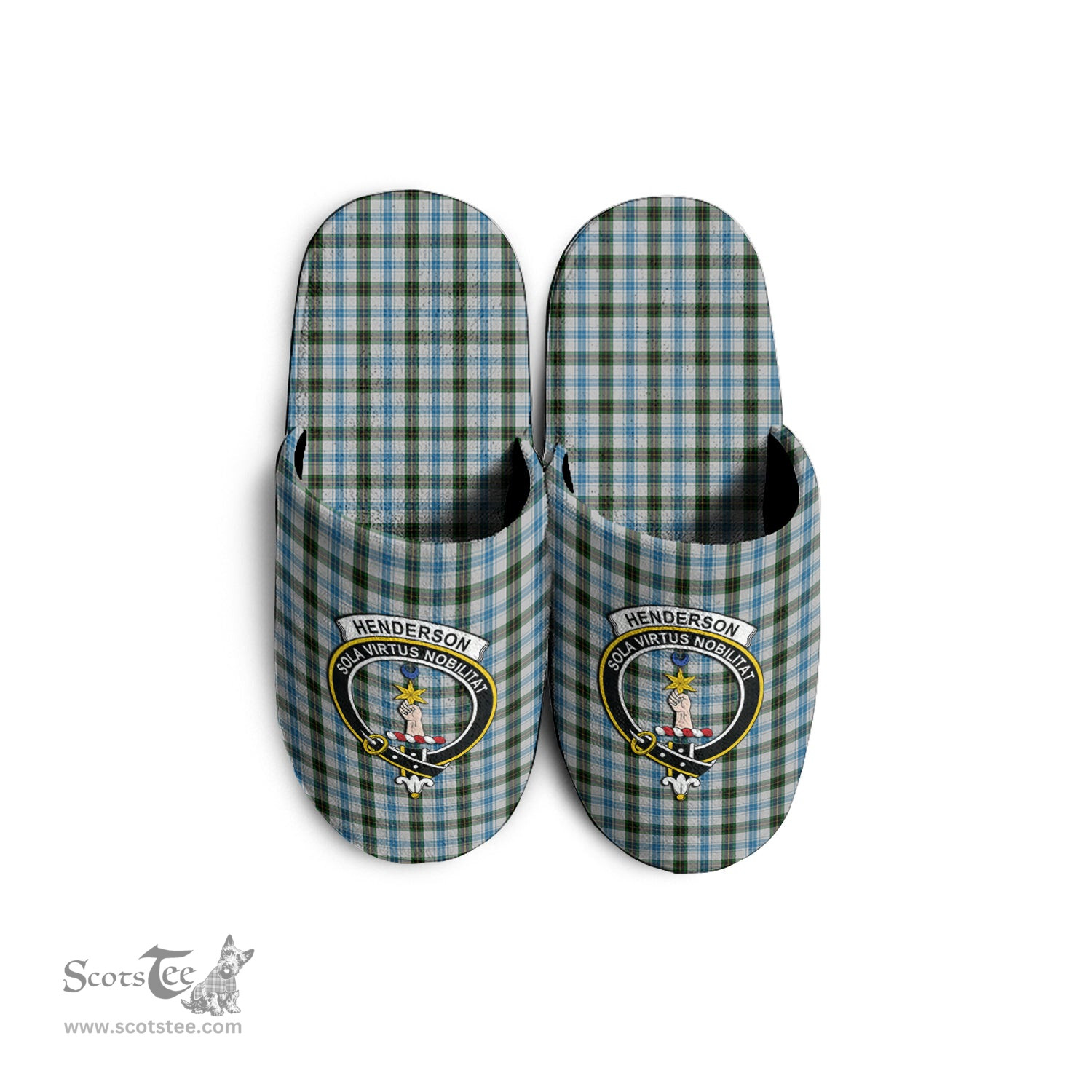 Scottish Henderson Dress Clan Family Crest Tartan House Slippers