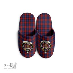 Scottish Graham of Menteith Red Clan Family Crest Tartan House Slippers