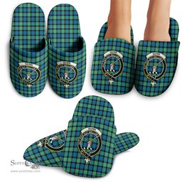 Scottish Gunn Ancient Clan Family Crest Tartan House Slippers