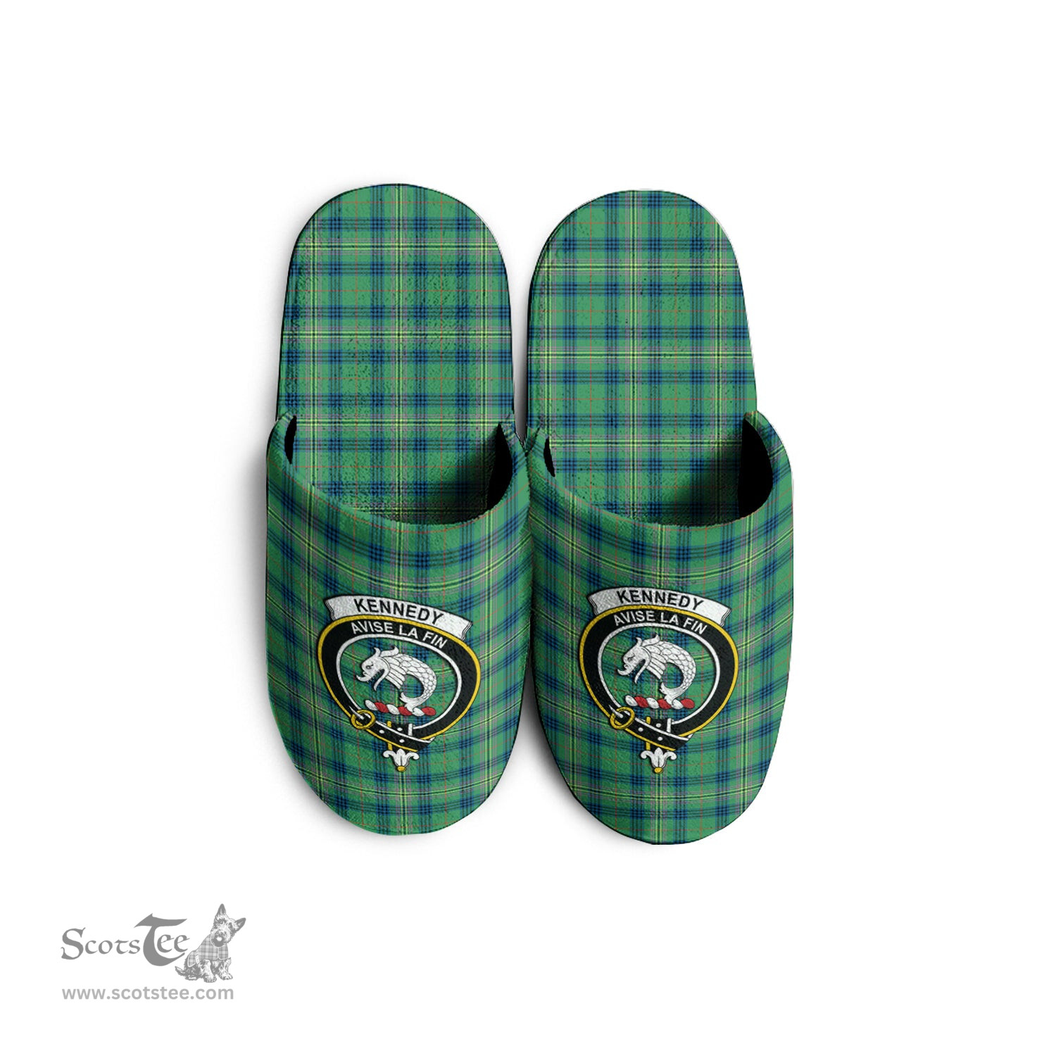 Scottish Kennedy Ancient Clan Family Crest Tartan House Slippers