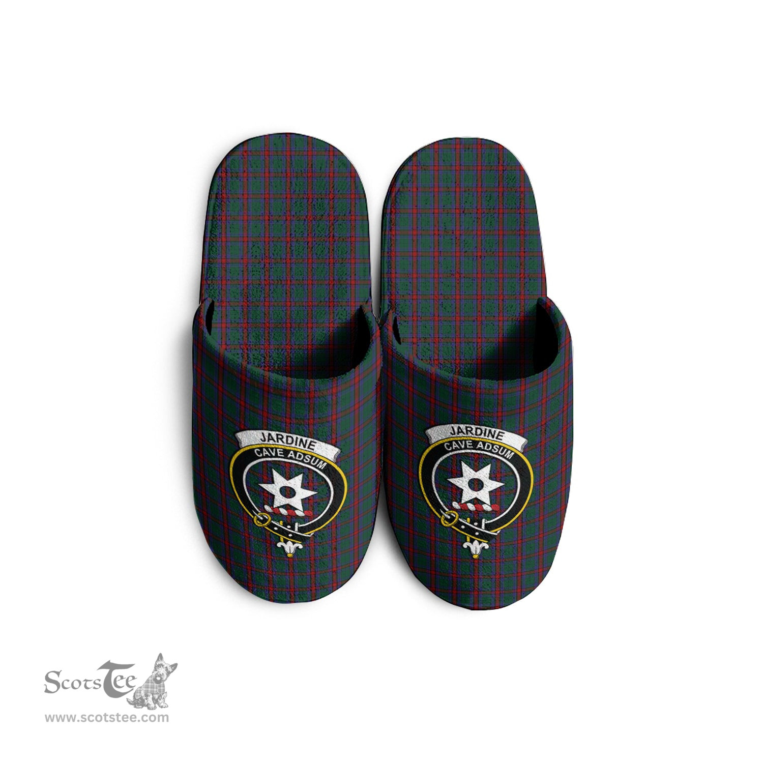Scottish Jardine Dress Clan Family Crest Tartan House Slippers