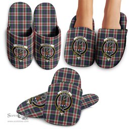 Scottish Fraser Red Dress Clan Family Crest Tartan House Slippers