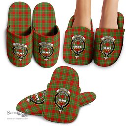 Scottish Grierson Clan Family Crest Tartan House Slippers