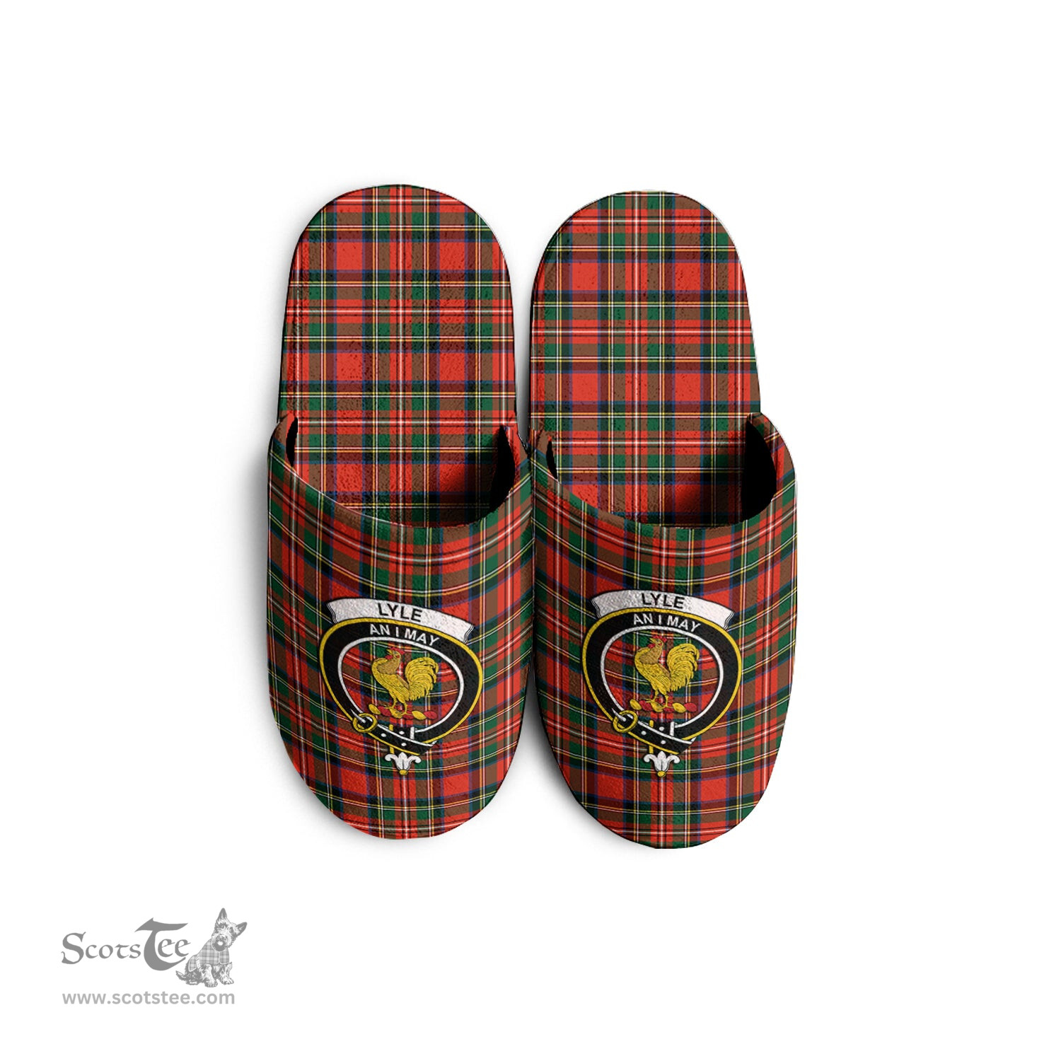Scottish Lyle Clan Family Crest Tartan House Slippers